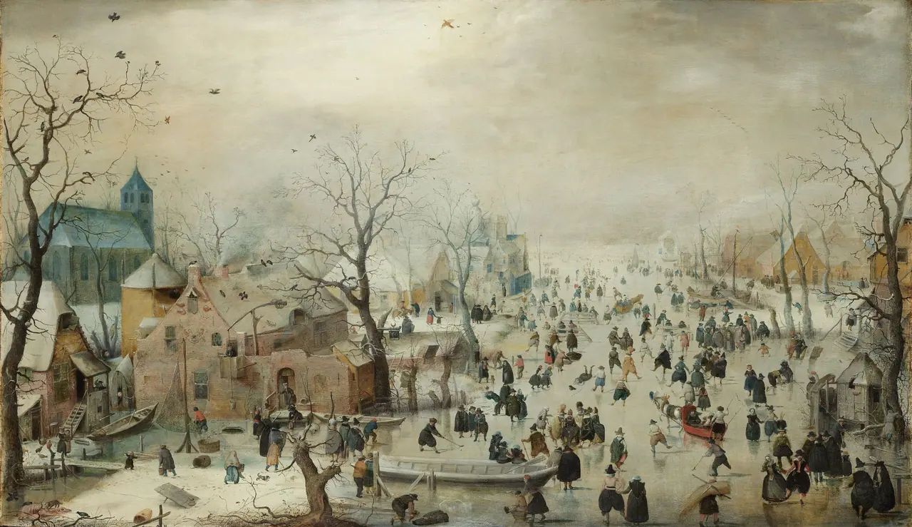 Winter Landscape with Ice Skaters, Hendrick Avercamp, 1608