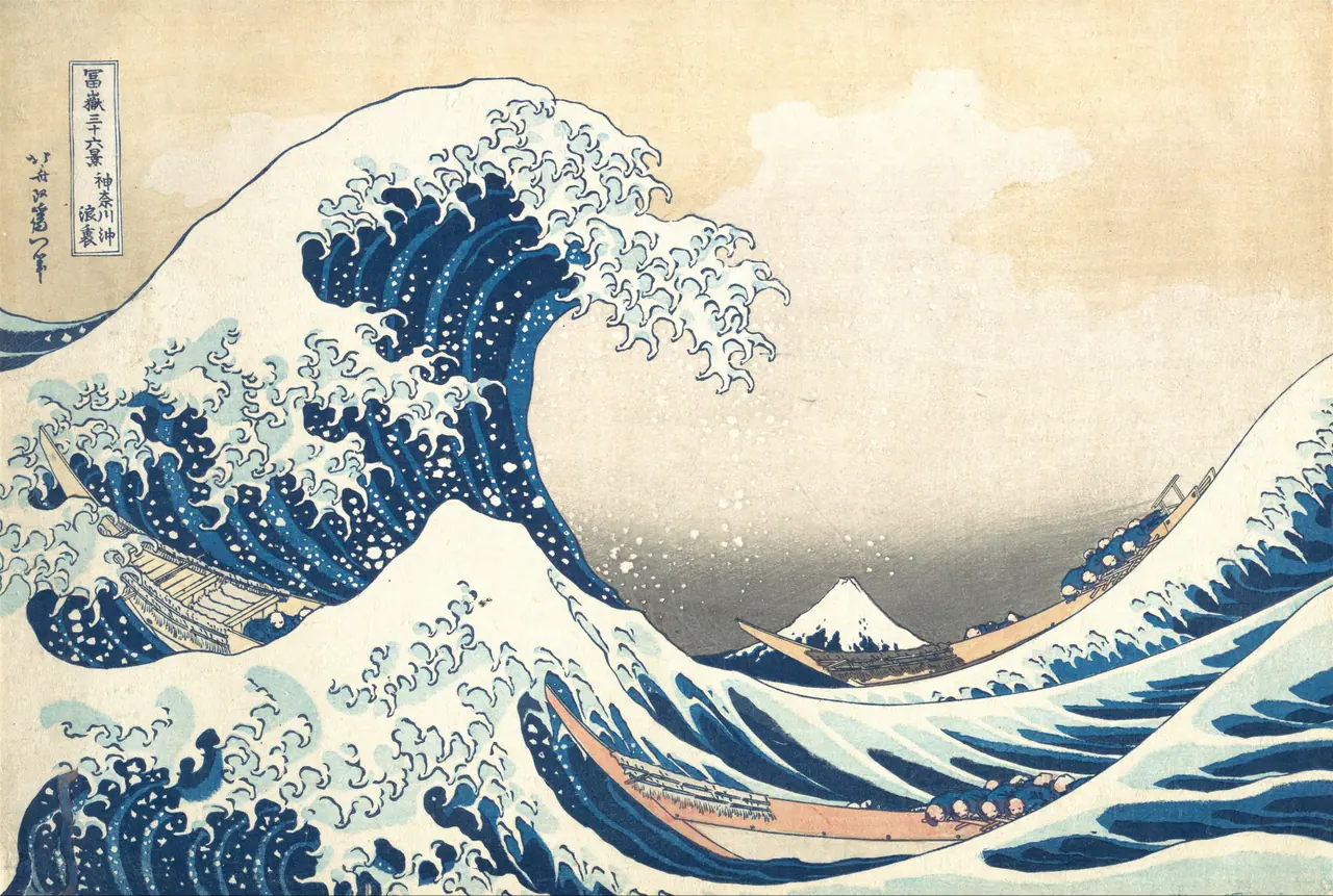 The Great Wave off Kanagawa, Katsushika Hokusai, 1831