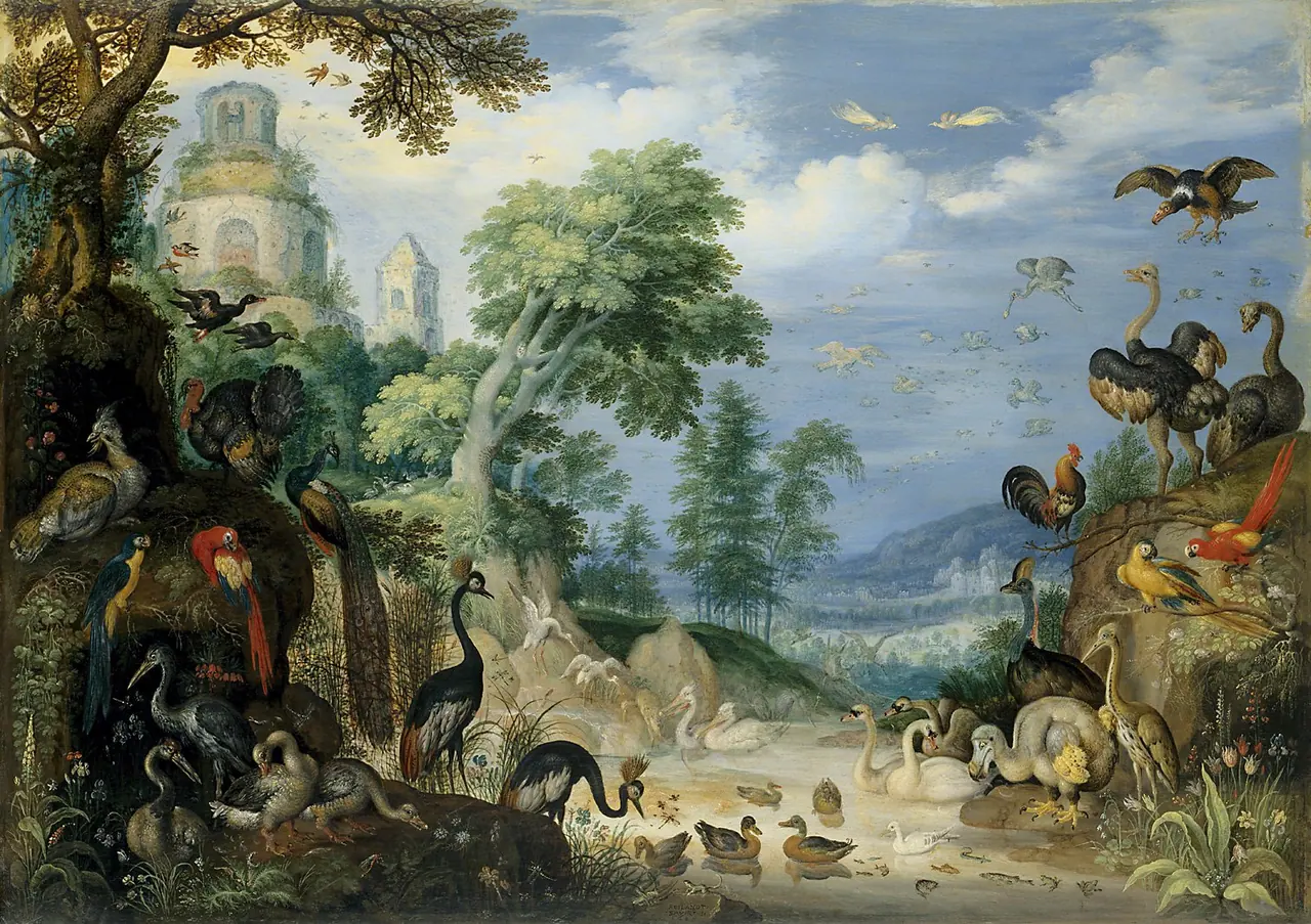 Landscape with Birds, Roelant Savery, 1628