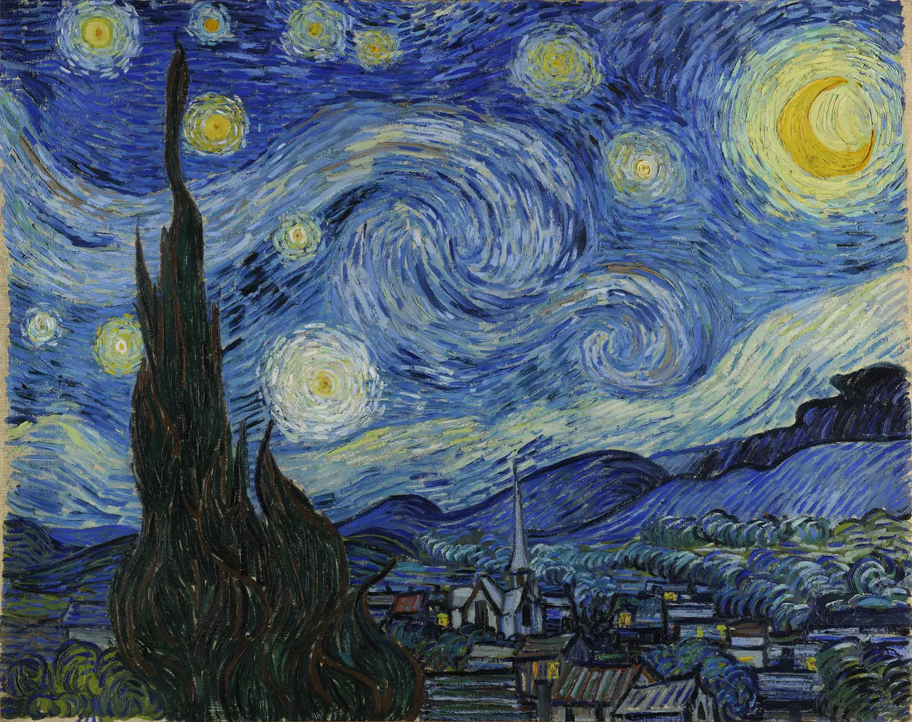 The Starry Night, Vincent van Gogh, 1889
